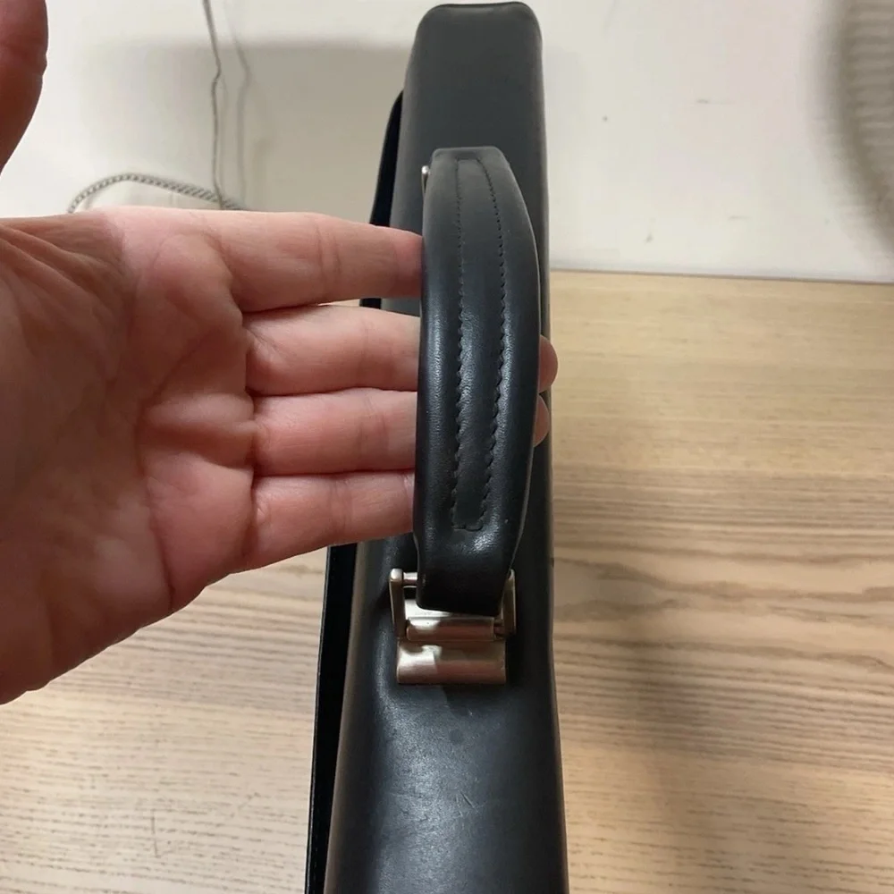 Coach Black Leather Briefcase
